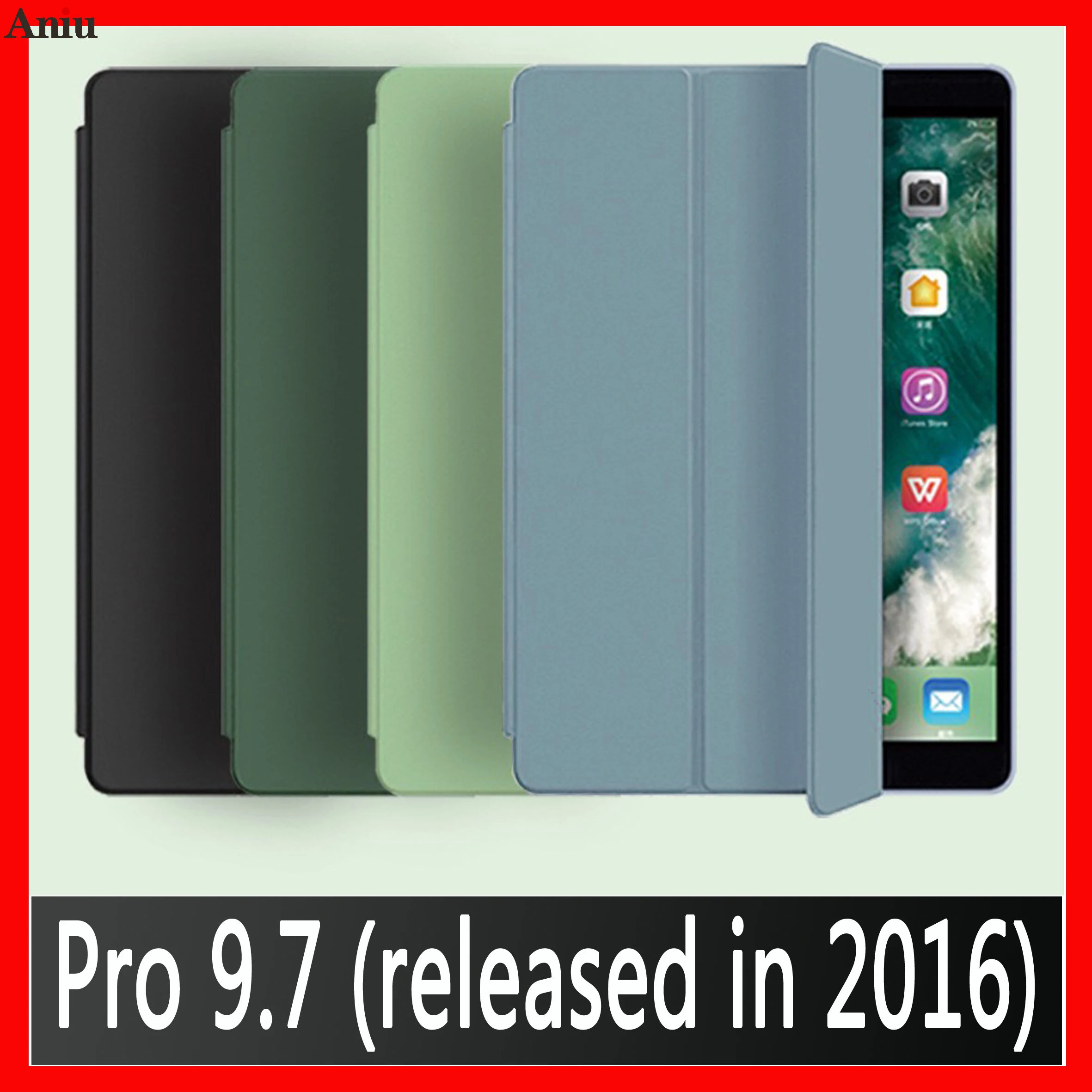 Чехол для 2016 Apple iPad Pro 9,7 дюйма A1673'1674'A1675, мягкий силиконовый чехол из искусственной кожи + ТПУ, умный тонкий чехол с функцией сна и пробуждения 
Чехол для 2016 Apple iPad Pro 9,7 дюйма A1673'1674'A1675, мягкий силиконовый чехол из искусственной кожи + ТПУ, умный тонкий чехол с функцией сна и пробуждения
