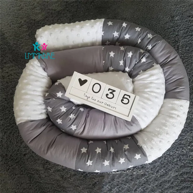 Хлопковая детская кроватка бампер змея безопасный анти столкновения рулон
