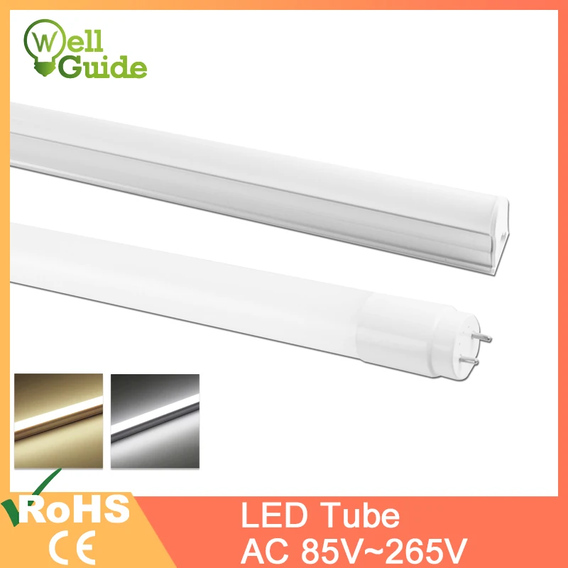 

Led Tube T5 LED Integrated Tube T8 LED Light 2835 SMD 6W 10W 20W AC110V 220V 300mm 600mm 1FT 2FT LED Fluorescent Lamp Ampoule