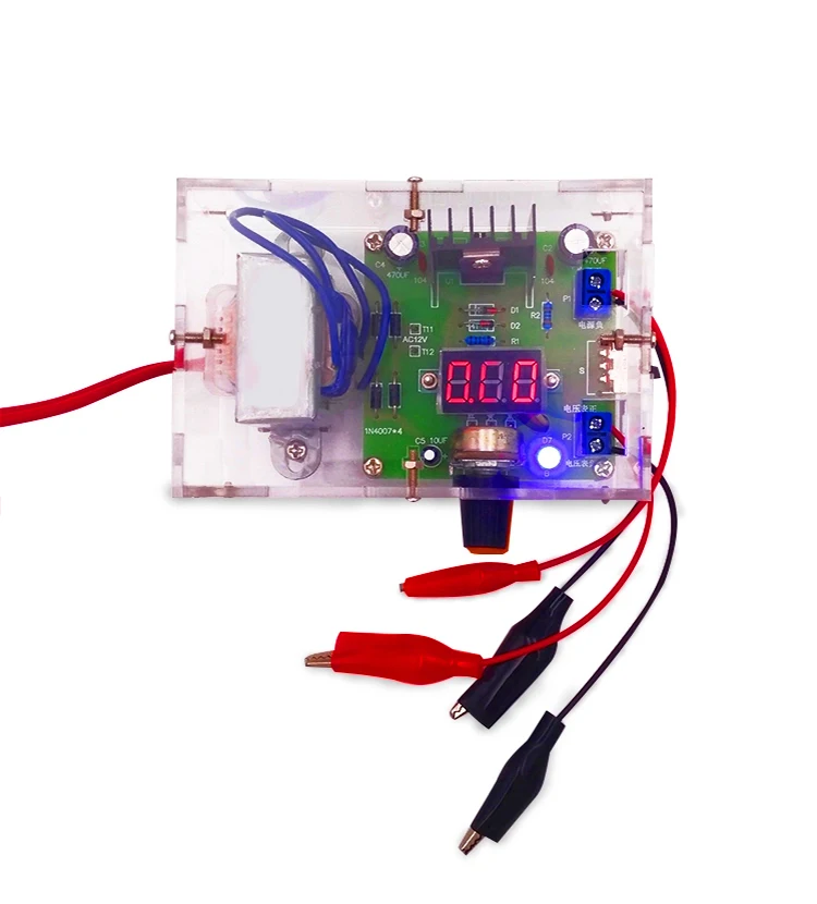 LM317 adjustable power supply board kit electronic technology training DIY production
LM317 adjustable power supply board kit electronic technology training DIY production