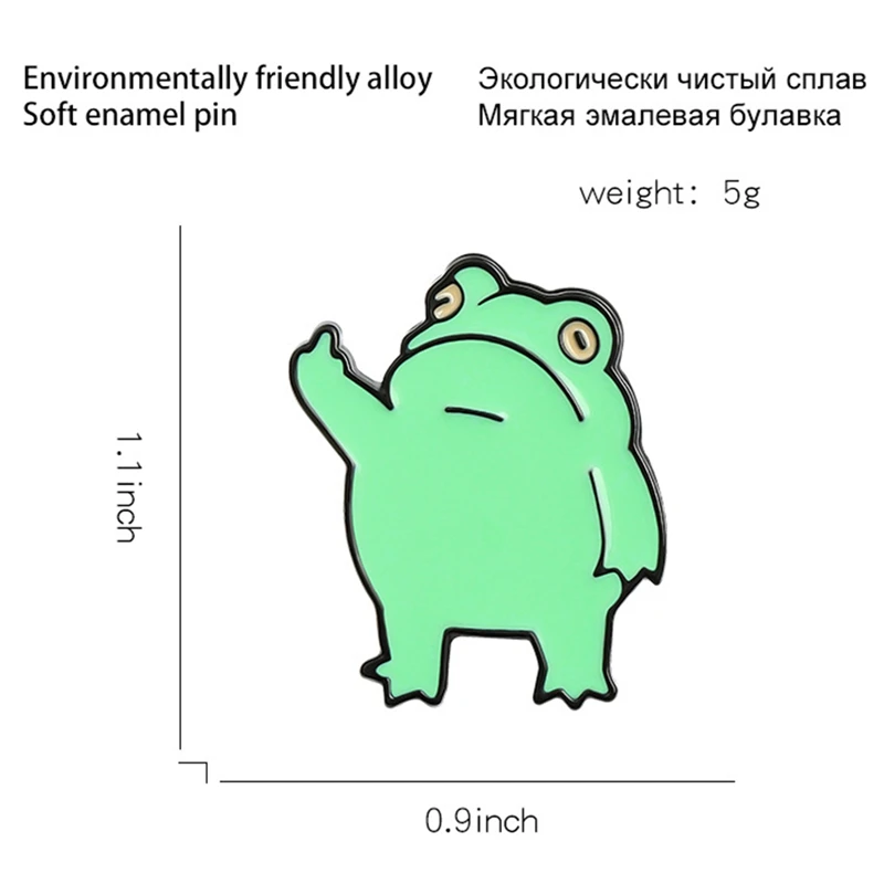 Cute Frog Cartoon Animal Enamel Brooches Disdain Personality Small Pins Gift For Friends Shirt Backpack Badges Jewelry Gift 2021
Cute Frog Cartoon Animal Enamel Brooches Disdain Personality Small Pins Gift For Friends Shirt Backpack Badges Jewelry Gift 2021