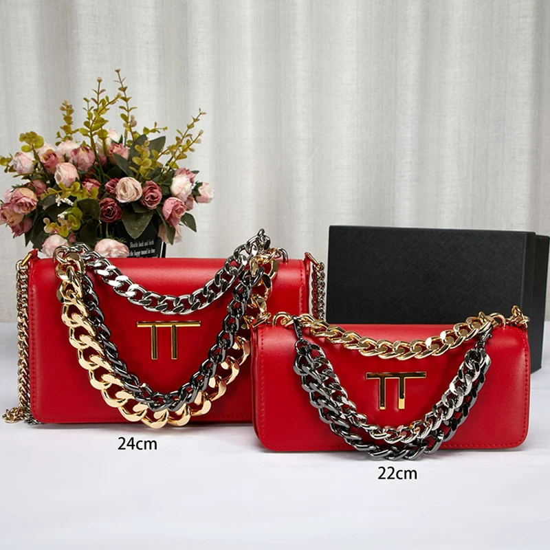 Design style retro solid color contrast metal chain leather shoulder bag ladies new fashion multifunctional messenger bag
Design style retro solid color contrast metal chain leather shoulder bag ladies new fashion multifunctional messenger bag