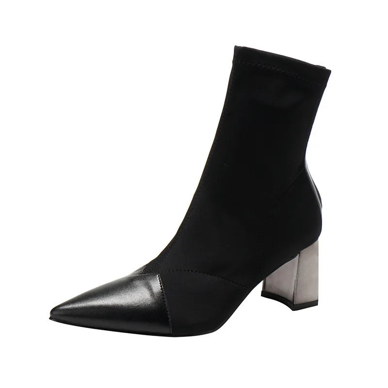 Fashion Women Boots Color matching Pointed Toe Elastic Ankle Boots Heels Shoes Autumn Winter Female Socks Boots
Fashion Women Boots Color matching Pointed Toe Elastic Ankle Boots Heels Shoes Autumn Winter Female Socks Boots