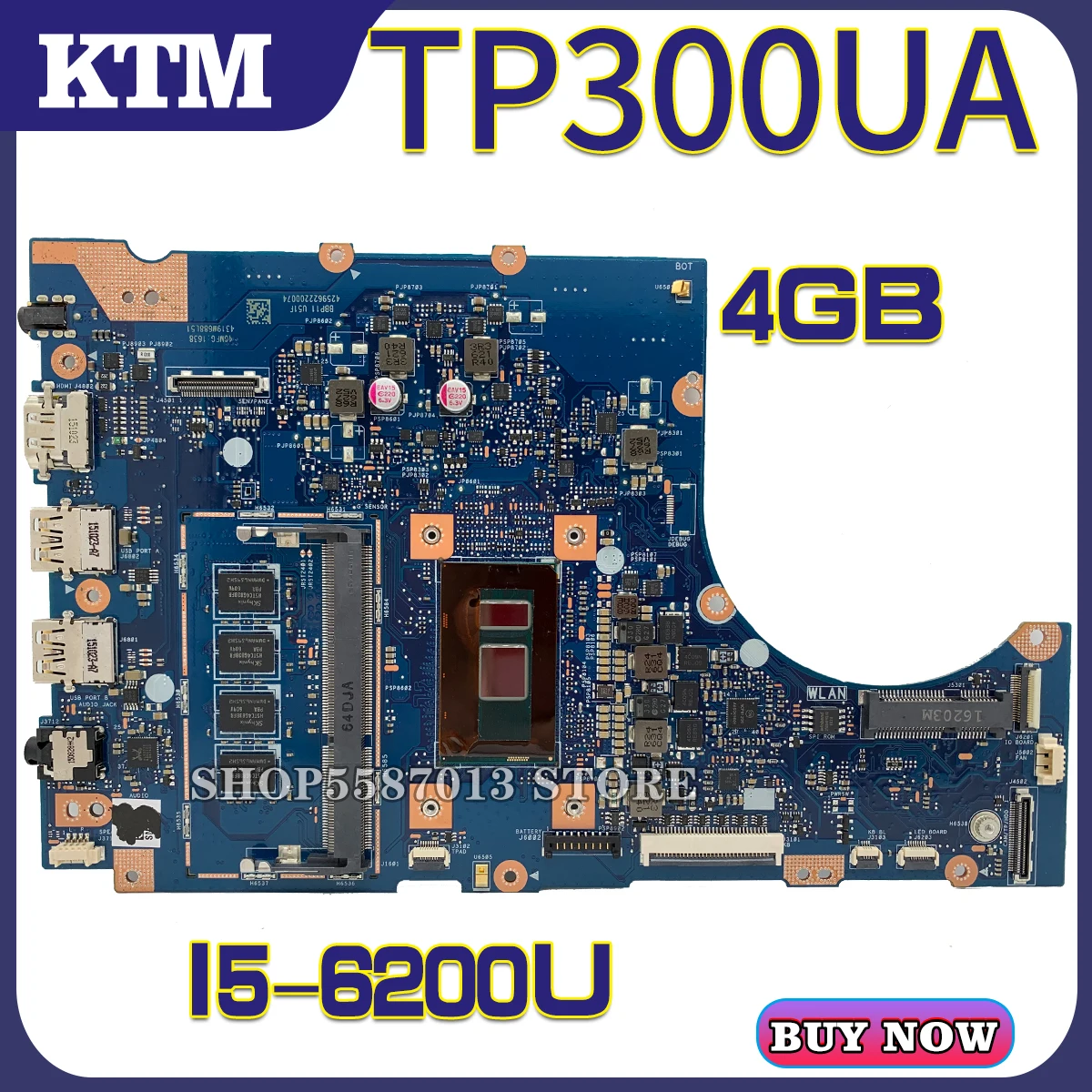 KEFU Motherboards TP300 Laptop motherboard for ASUS TP300UA Q302U Q302UA TP300U TP300 original mainboard 100% Tested I5-6200U
KEFU Motherboards TP300 Laptop motherboard for ASUS TP300UA Q302U Q302UA TP300U TP300 original mainboard 100% Tested I5-6200U