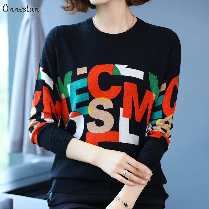 Letter Print Sweater Women Autumn Korean Fashion Women Clothing Pullover Long Sleeve Top Pull Femme Women's Sweaters
Letter Print Sweater Women Autumn Korean Fashion Women Clothing Pullover Long Sleeve Top Pull Femme Women's Sweaters
