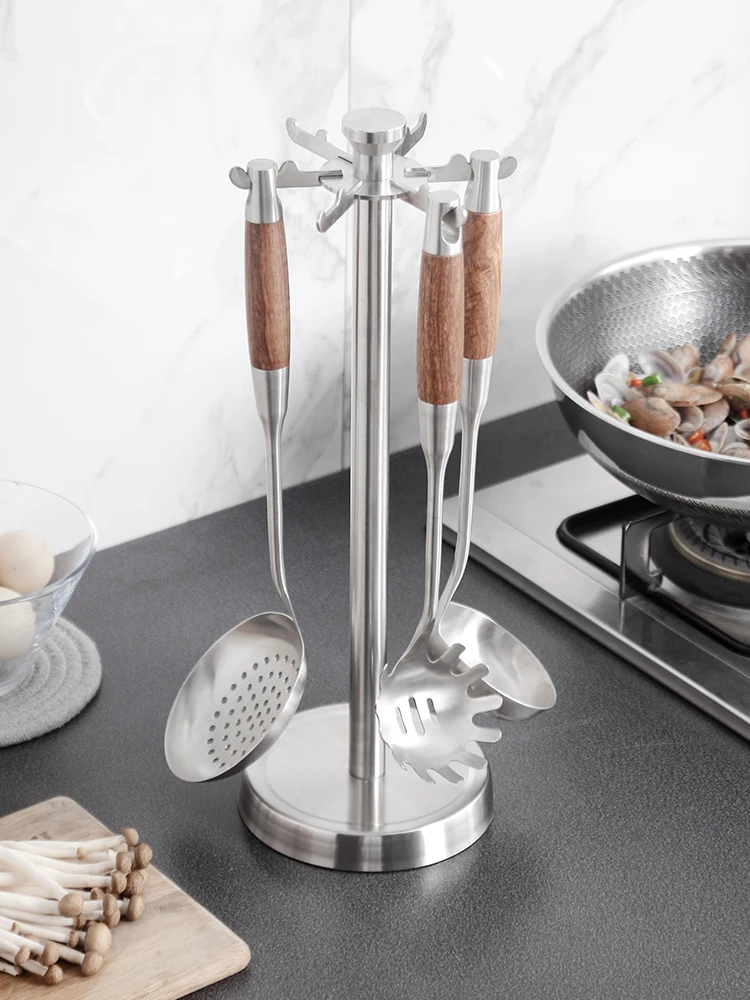 Kitchen 304 stainless steel utensil rack, spatula hanger, shovel, spoon storage rack, storage rack, 6 hooks
Kitchen 304 stainless steel utensil rack, spatula hanger, shovel, spoon storage rack, storage rack, 6 hooks