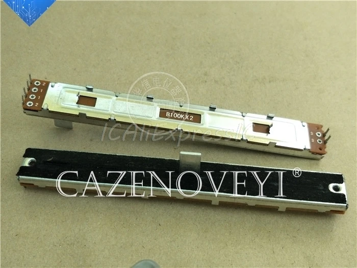 3pcs/lot 128mm long SC-1009G mixer fader / dual straight sliding potentiometer B10Kx2 / handle length 15MMB / travel 100mm
3pcs/lot 128mm long SC-1009G mixer fader / dual straight sliding potentiometer B10Kx2 / handle length 15MMB / travel 100mm