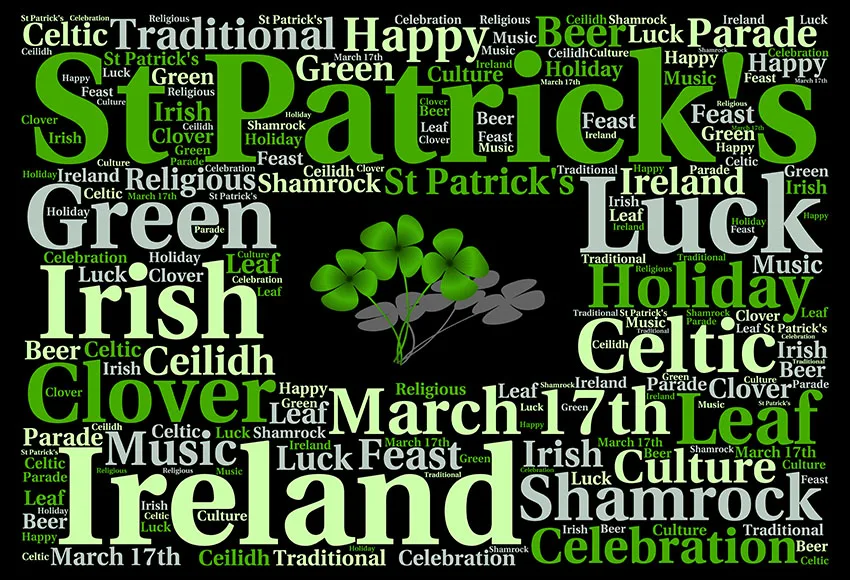 Irish Clover photo backgrounds vinyl letters background backdrops for St. patrick's photo-shot studio props fotografia lv-1331
Irish Clover photo backgrounds vinyl letters background backdrops for St. patrick's photo-shot studio props fotografia lv-1331