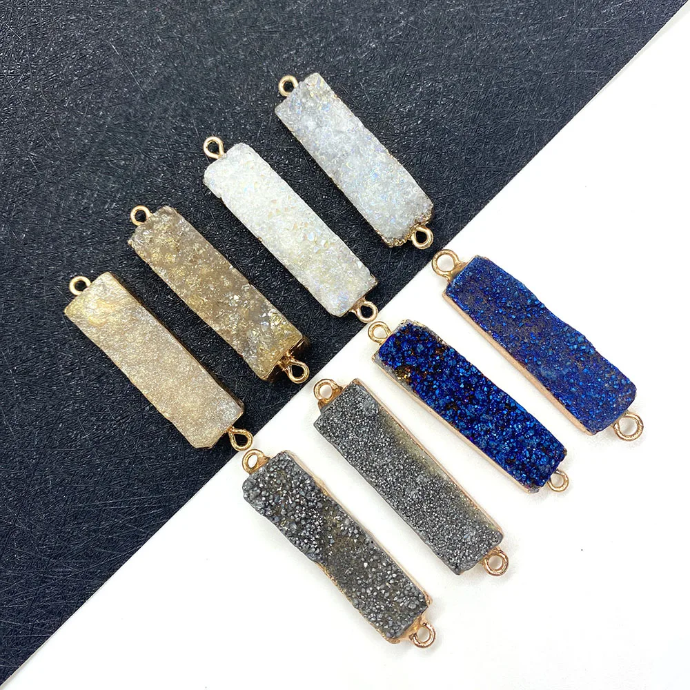 Rectangular Natural Stone Connector Two-hole Crystal Fashion Pendant for DIY Jewelry Making Necklace and Bracelet Accessories
Rectangular Natural Stone Connector Two-hole Crystal Fashion Pendant for DIY Jewelry Making Necklace and Bracelet Accessories