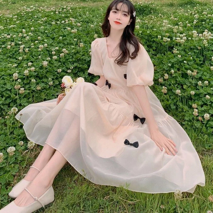 Puff sleeve skirt mid-length waist waist summer temperament small skirt women's dress dress 2021 new Casual A-LINE
Puff sleeve skirt mid-length waist waist summer temperament small skirt women's dress dress 2021 new Casual A-LINE