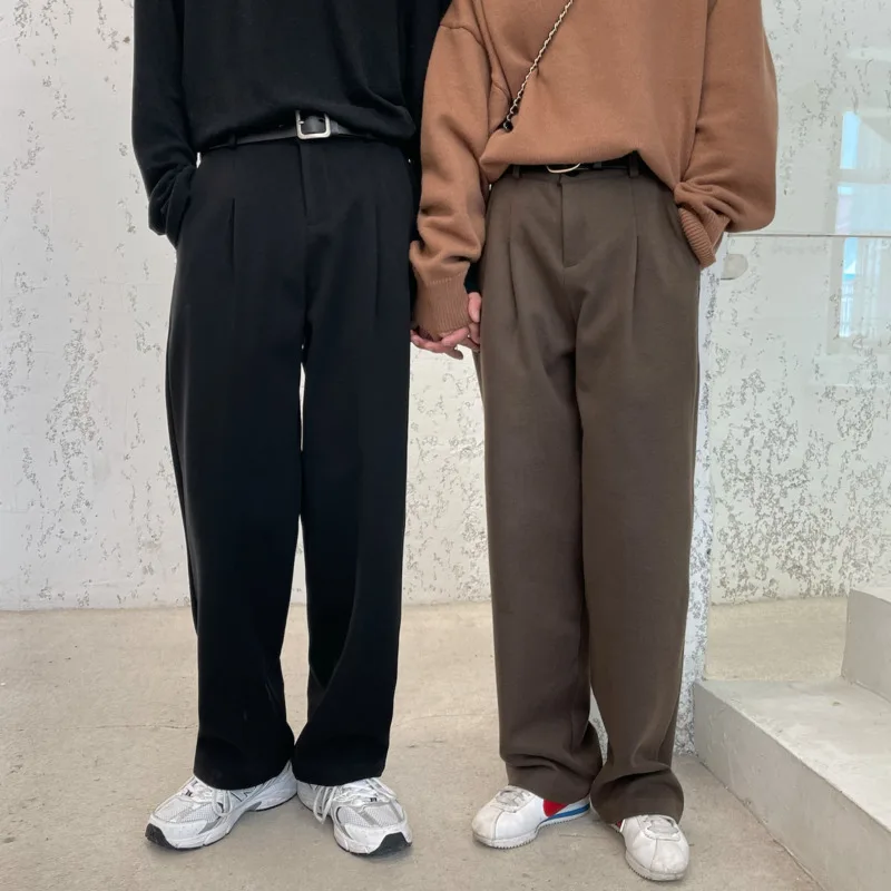 Winter Thick Woolen Pants Men Warm Fashion Casual Pants Men Streetwear Korean Suit Pants Loose Straight Pants Mens Trousers
Winter Thick Woolen Pants Men Warm Fashion Casual Pants Men Streetwear Korean Suit Pants Loose Straight Pants Mens Trousers