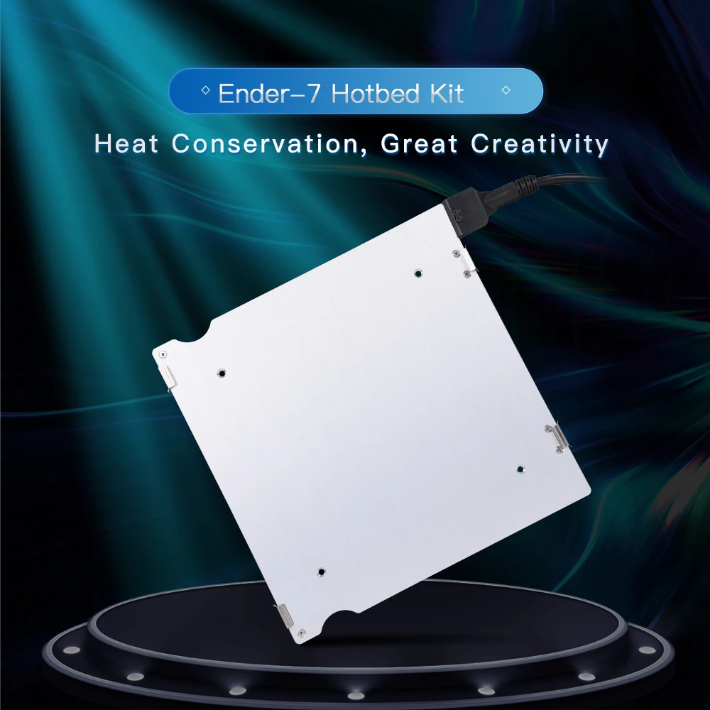 Ender-7 Hotbed Kit 24V 230W 280×280×3MM Constant Temperature Resistanceup 110 High flatness hardness Good thermal conductivity
Ender-7 Hotbed Kit 24V 230W 280×280×3MM Constant Temperature Resistanceup 110 High flatness hardness Good thermal conductivity
