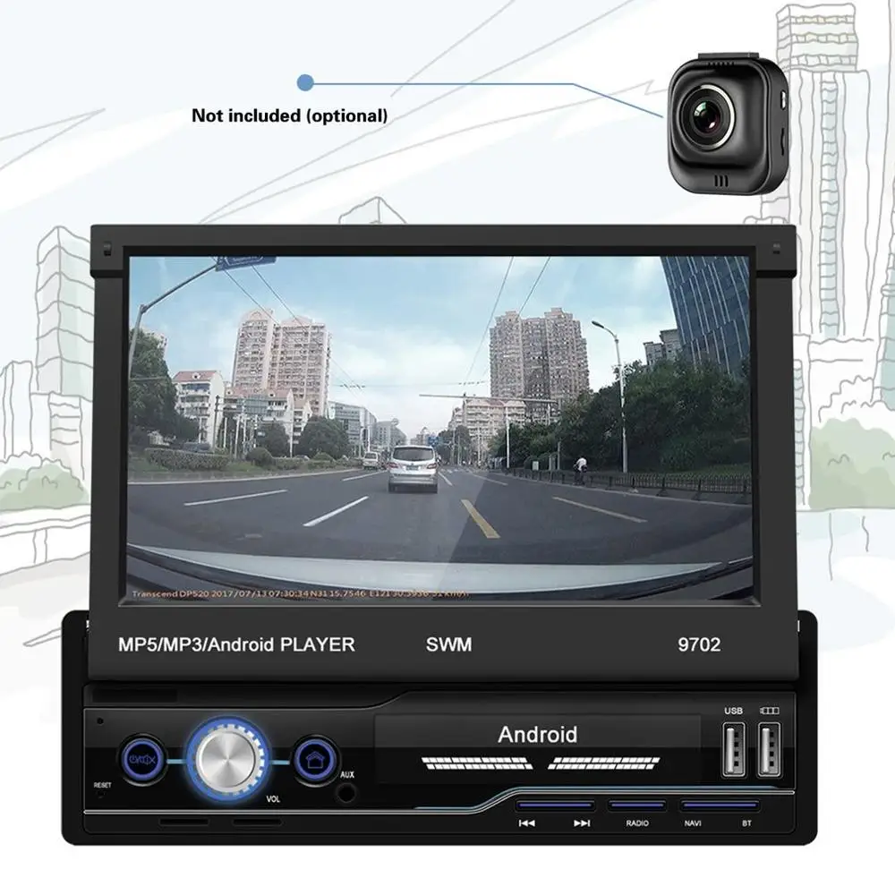Автомагнитола SWM 9702 1Din на Android 8,1, выдвижной сенсорный экран 7 дюймов, ручной стерео MP5 плеер, GPS, FM, Wi-Fi, Bluetooth, мультимедийный плеер
Автомагнитола SWM 9702 1Din на Android 8,1, выдвижной сенсорный экран 7 дюймов, ручной стерео MP5 плеер, GPS, FM, Wi-Fi, Bluetooth, мультимедийный плеер