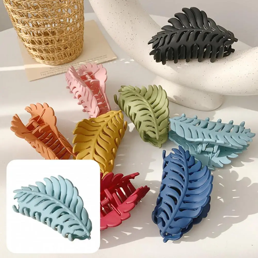 Premium Women Hair Clip Multiple Colors Hair Clip Frosted Strong Hold Leaf Shape Big Jaw Clip
Premium Women Hair Clip Multiple Colors Hair Clip Frosted Strong Hold Leaf Shape Big Jaw Clip