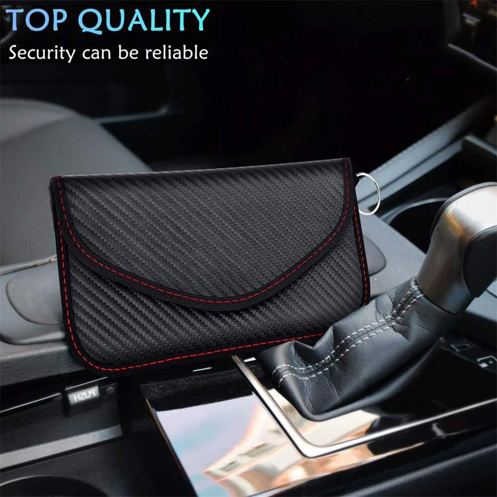 19*10cm Black Carbon Fiber Phone Privacy Protection Pouch Car Remote Control Shield Case Signal Lock Bag
19*10cm Black Carbon Fiber Phone Privacy Protection Pouch Car Remote Control Shield Case Signal Lock Bag