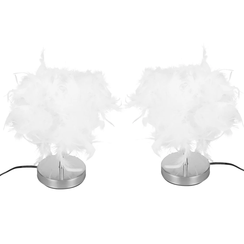 2X Feather Shade Metal Table Lamp Bedside Desk Night Light Soft Vintage Bedroom Study Room Eu Plug
2X Feather Shade Metal Table Lamp Bedside Desk Night Light Soft Vintage Bedroom Study Room Eu Plug