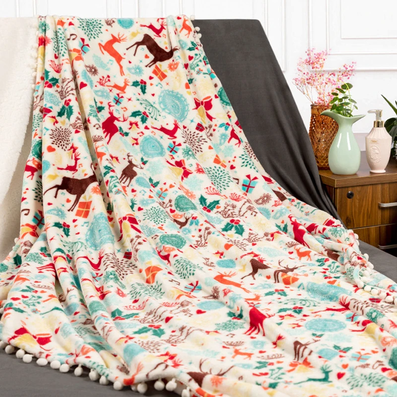 Christmas Blanket Elk Pattern Office Bedroom Nap Double Thick Warmth Exquisite Packaging New Year Gift
Christmas Blanket Elk Pattern Office Bedroom Nap Double Thick Warmth Exquisite Packaging New Year Gift
