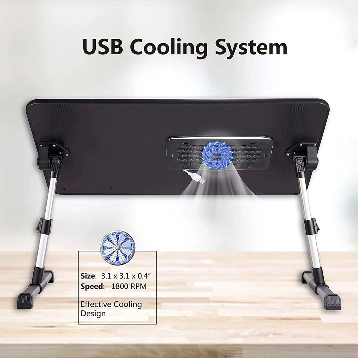 Portable Folding Laptop Stand Holder Study Table Desk Cooling Fan Foldable Computer for Bed Sofa Tea Serving | Мебель