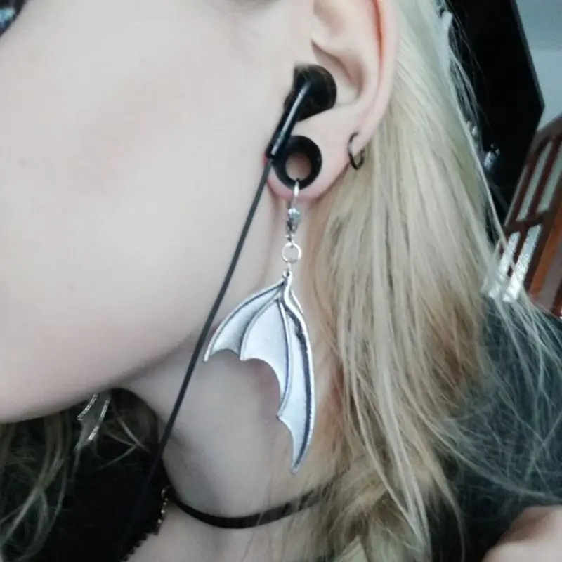 Silver Dragon Mythological Creature Wings Pendant Earrings Vampire Bat Wings Earrings Gothic Victorian Earrings Jewelry
Silver Dragon Mythological Creature Wings Pendant Earrings Vampire Bat Wings Earrings Gothic Victorian Earrings Jewelry
