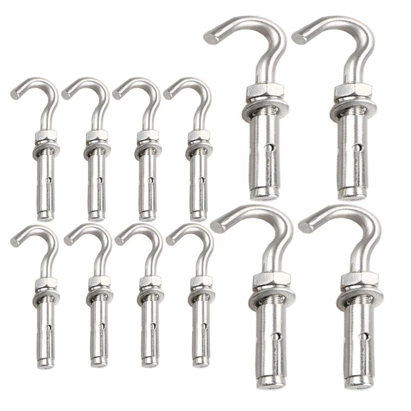 Expansion Hook M6 M8 Open Cup Hook Expansion Bolts Heavy Duty Hook For Wall Concrete Brick 304 Stainless Steel Pack 12
Expansion Hook M6 M8 Open Cup Hook Expansion Bolts Heavy Duty Hook For Wall Concrete Brick 304 Stainless Steel Pack 12