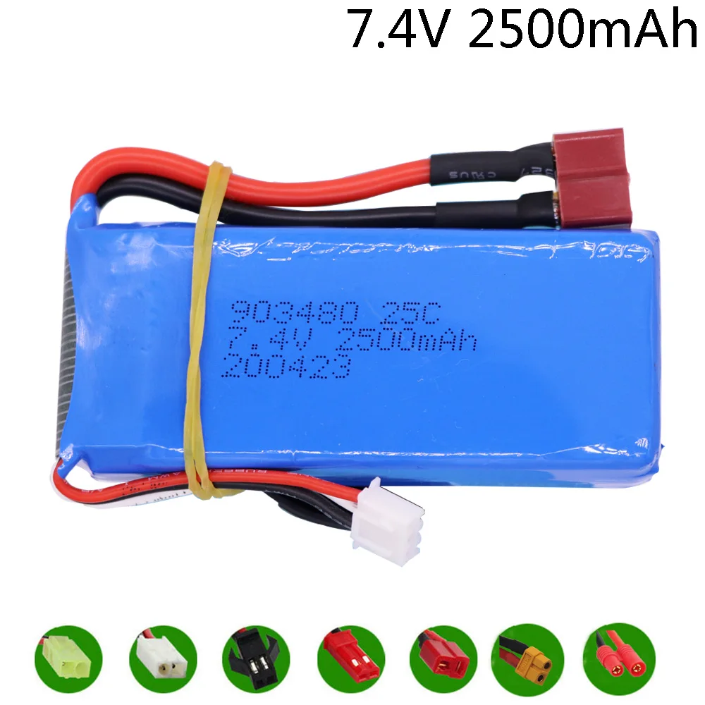7.4V 2500mAh Lipo battery T/banana Plug for 12428 12423 RC Car Parts Syma X8C X8W X8G X8 RC Quadcopter 7.4 V 903480 Toys Battery
7.4V 2500mAh Lipo battery T/banana Plug for 12428 12423 RC Car Parts Syma X8C X8W X8G X8 RC Quadcopter 7.4 V 903480 Toys Battery
