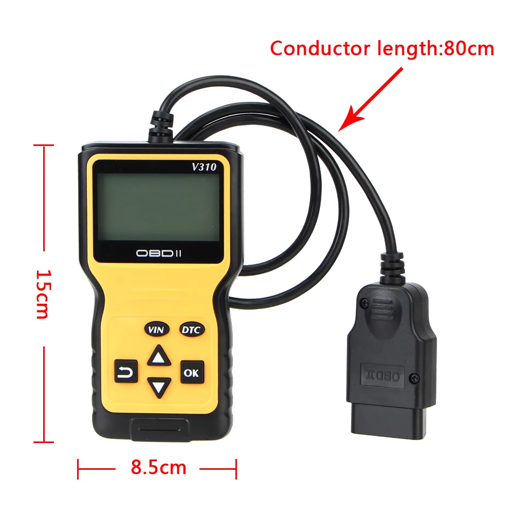 OBDII EOBD Read/Clear Fault Scan Tool V310 OBD2 Code Reader Car Auto Diagnostic Tool ELM 327 OBD2 Scanner Auto Accessories
OBDII EOBD Read/Clear Fault Scan Tool V310 OBD2 Code Reader Car Auto Diagnostic Tool ELM 327 OBD2 Scanner Auto Accessories