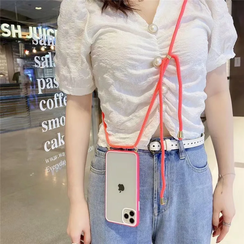 Simple Hit Color Protective Cover Coque Hard Shell Long Lanyard Phone Case For iPhone 12 Mini 11 Pro XS Max XR X SE 2 8 7 6 Plus
Simple Hit Color Protective Cover Coque Hard Shell Long Lanyard Phone Case For iPhone 12 Mini 11 Pro XS Max XR X SE 2 8 7 6 Plus