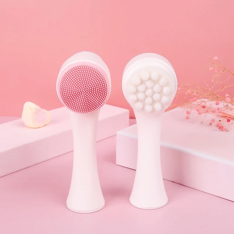 Double-Sided Silicone Facial Cleanser Brush Manual Blackhead Removal Brush Facial Cleansing Massage Wash Product
Double-Sided Silicone Facial Cleanser Brush Manual Blackhead Removal Brush Facial Cleansing Massage Wash Product