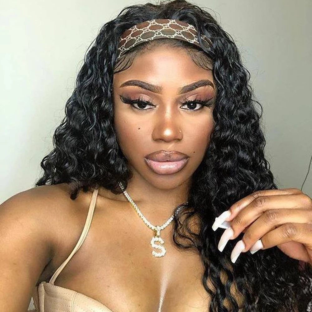 DLME Natural Color Long Headband Wig Synthetic Deep Curly Wigs Heat Resistant Fiber Hair 24 Inches Black Wigs For Black Women
DLME Natural Color Long Headband Wig Synthetic Deep Curly Wigs Heat Resistant Fiber Hair 24 Inches Black Wigs For Black Women