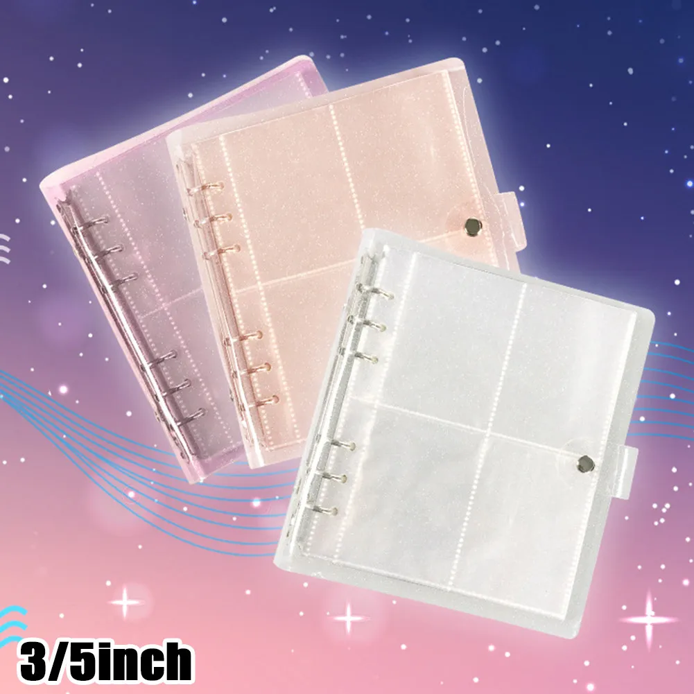 200 Pockets Photo Album 3/5inch Pink/transparent/purple PVC Card Films Photos Binder Glitter Cover
200 Pockets Photo Album 3/5inch Pink/transparent/purple PVC Card Films Photos Binder Glitter Cover