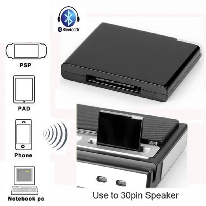 Bluetooth A2DP музыкальный приемник, аудиоадаптер для колодки телефона, 30-контактный док-динамик
Bluetooth A2DP музыкальный приемник, аудиоадаптер для колодки телефона, 30-контактный док-динамик