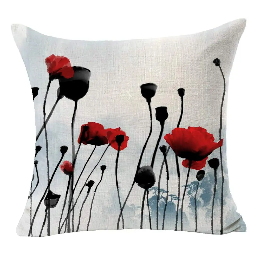 Beautiful Charming Watercolor Oil Ink Painting Red Poppy Flower Cotton Linen Throw Pillow Case Cushion Cover Decor for Sofa Bed
Beautiful Charming Watercolor Oil Ink Painting Red Poppy Flower Cotton Linen Throw Pillow Case Cushion Cover Decor for Sofa Bed