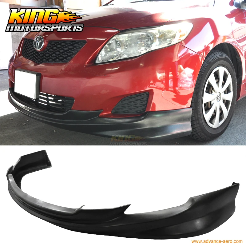 Спойлер для переднего бампера Toyota Corolla черный подходит 09 10 седан стиль K ПУ|bumper lip