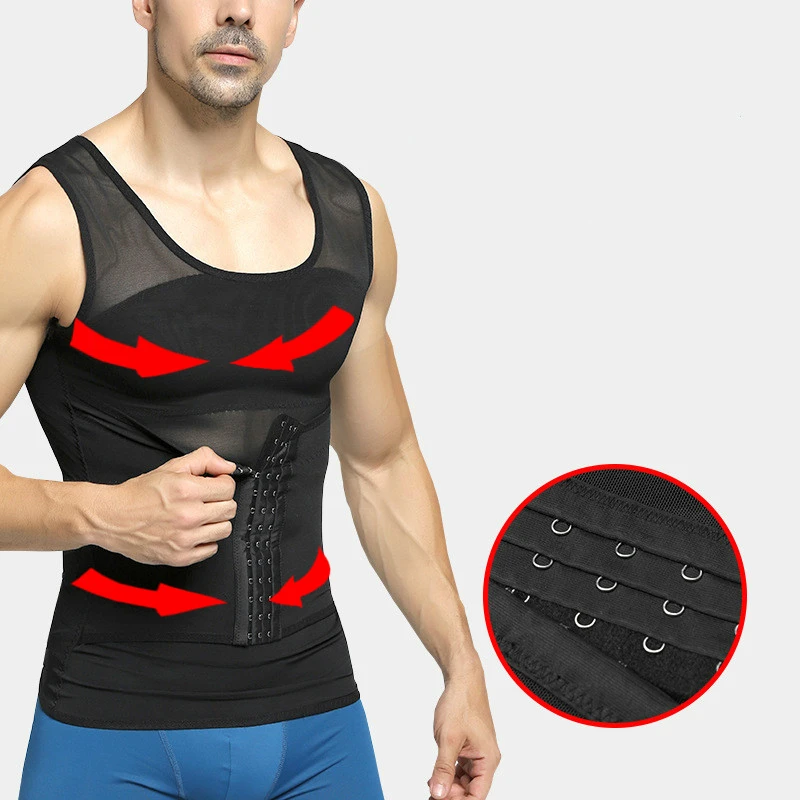 Men Shapewear Hook Eye Closure Adjustable Tummy Control Vest Waist Trainer Slimming Abdomen Tank Top Breathable Mesh Body Shaper
Men Shapewear Hook Eye Closure Adjustable Tummy Control Vest Waist Trainer Slimming Abdomen Tank Top Breathable Mesh Body Shaper