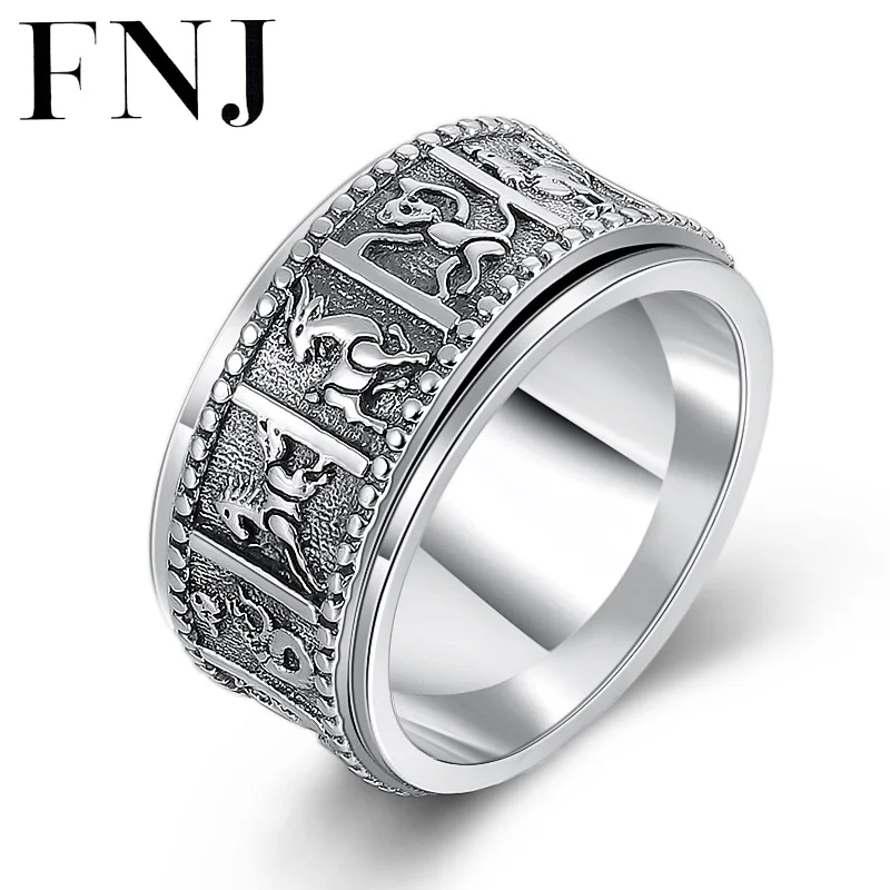 FNJ Animal Zodiac Rings 925 Silver Size 8-11 Popular S925 Solid Thai Silver Ring for Men Jewelry Fine Ox Dog Pig Snake Rabbit
FNJ Animal Zodiac Rings 925 Silver Size 8-11 Popular S925 Solid Thai Silver Ring for Men Jewelry Fine Ox Dog Pig Snake Rabbit