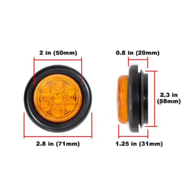 2\\\" Side Marker Tail Lights Useful 4 Pcs Accessories Amber Auto Hot LED Plastic-Rubber
2\\\" Side Marker Tail Lights Useful 4 Pcs Accessories Amber Auto Hot LED Plastic-Rubber