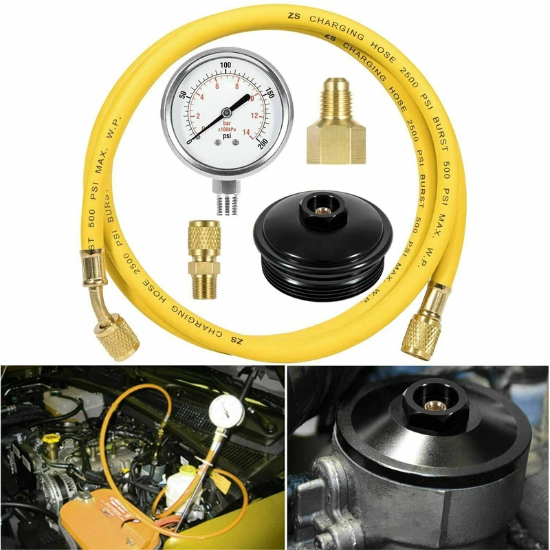 Fuel Pressure Test Kit with Billet Aluminum Fuel Filter Cap & Pressure Test Port for Ford 6.0L , Powerstroke Diesel F/E-Series
Fuel Pressure Test Kit with Billet Aluminum Fuel Filter Cap & Pressure Test Port for Ford 6.0L , Powerstroke Diesel F/E-Series