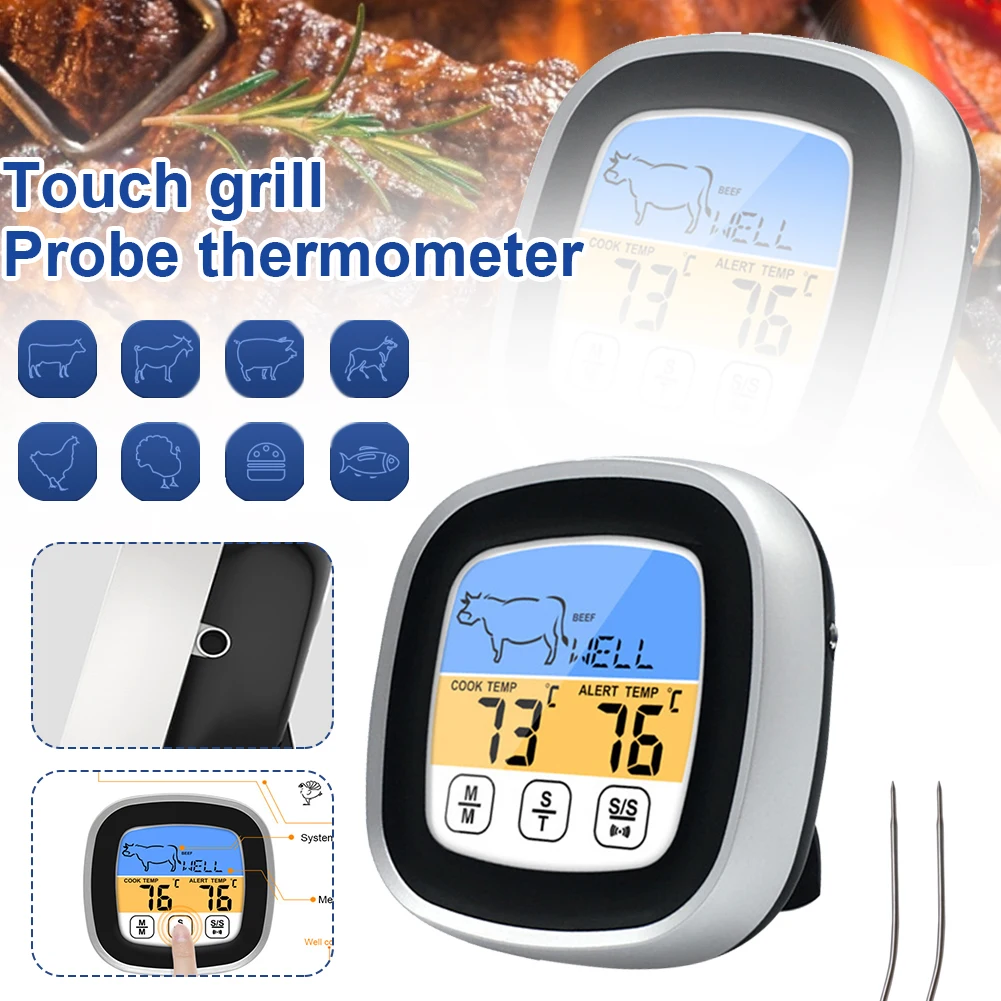 Digital Meat Kitchen Thermometer Stainless Waterproof Meat Kitchen Tool Thermometer Probe For Cooking BBQ Grilling Baking Turkey
Digital Meat Kitchen Thermometer Stainless Waterproof Meat Kitchen Tool Thermometer Probe For Cooking BBQ Grilling Baking Turkey