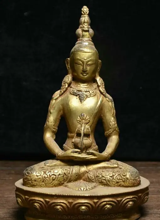 Скульптура старой тибетской медной статуи Kwan-yin Guan Yin 7 2 дюйма | Дом и сад