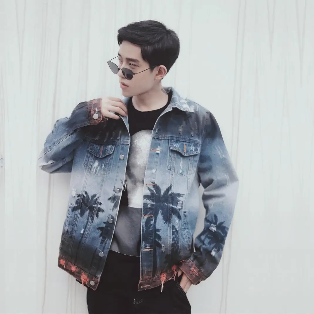 Men Causal Coat 2021 Spring and Autumn Korean Style Coconut Print Spray Paint Loose Couple Wear Denim Jacket
Men Causal Coat 2021 Spring and Autumn Korean Style Coconut Print Spray Paint Loose Couple Wear Denim Jacket