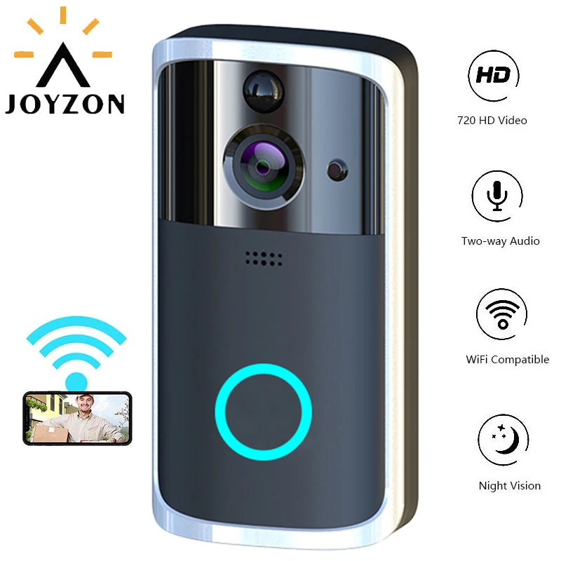 Умный дверной звонок JOYZON Wi Fi видеодомофон камера для квартиры ИК сигнализация
