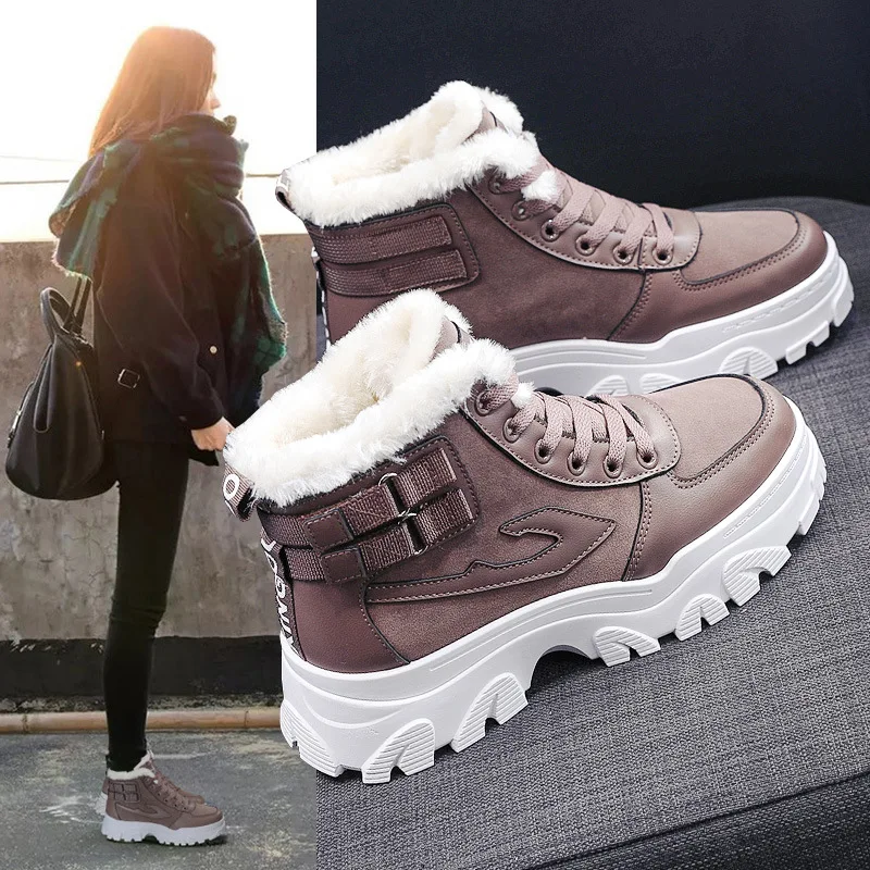 Winter Woman Boots 2021 New Fashion Lace Up Sports Shoes Korean Women High top Warm Cotton casual Shoes
Winter Woman Boots 2021 New Fashion Lace Up Sports Shoes Korean Women High top Warm Cotton casual Shoes