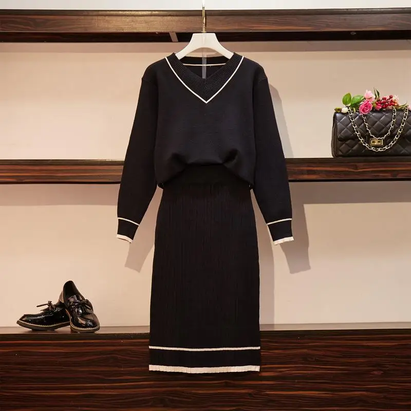 ICHOIX sweater skirt Winter Set femme 2 Piece Outfits Casual elegant tops and skirt Women 2 Piece Set black long Skirt Set 
ICHOIX sweater skirt Winter Set femme 2 Piece Outfits Casual elegant tops and skirt Women 2 Piece Set black long Skirt Set