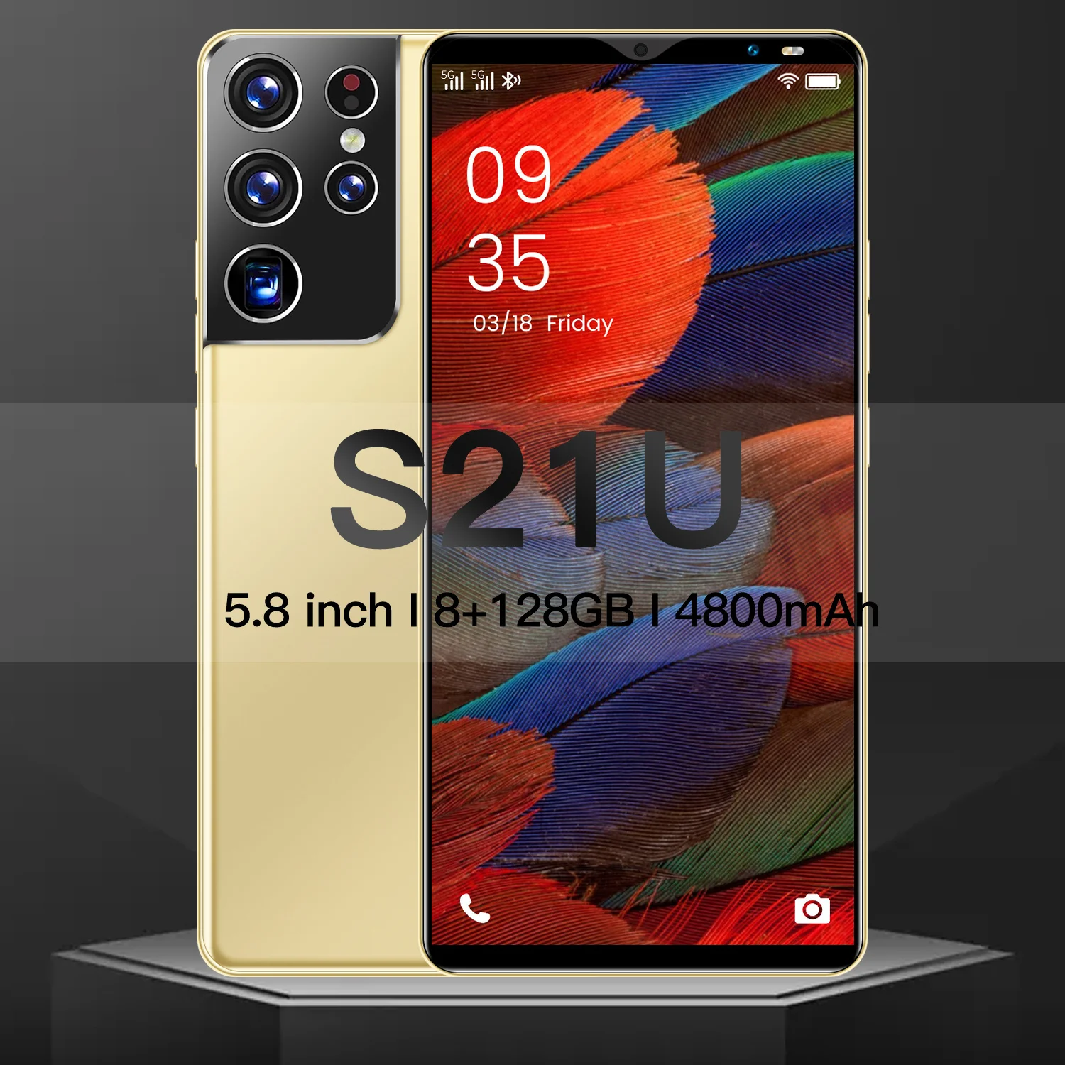 2021 New S21U 5.8 Inch 1440*3400 4800mAh Andriod 10.0 Smart Phone Global Dual SIM+Micro SD Fingerprint ID Mobile Cellphones
2021 New S21U 5.8 Inch 1440*3400 4800mAh Andriod 10.0 Smart Phone Global Dual SIM+Micro SD Fingerprint ID Mobile Cellphones