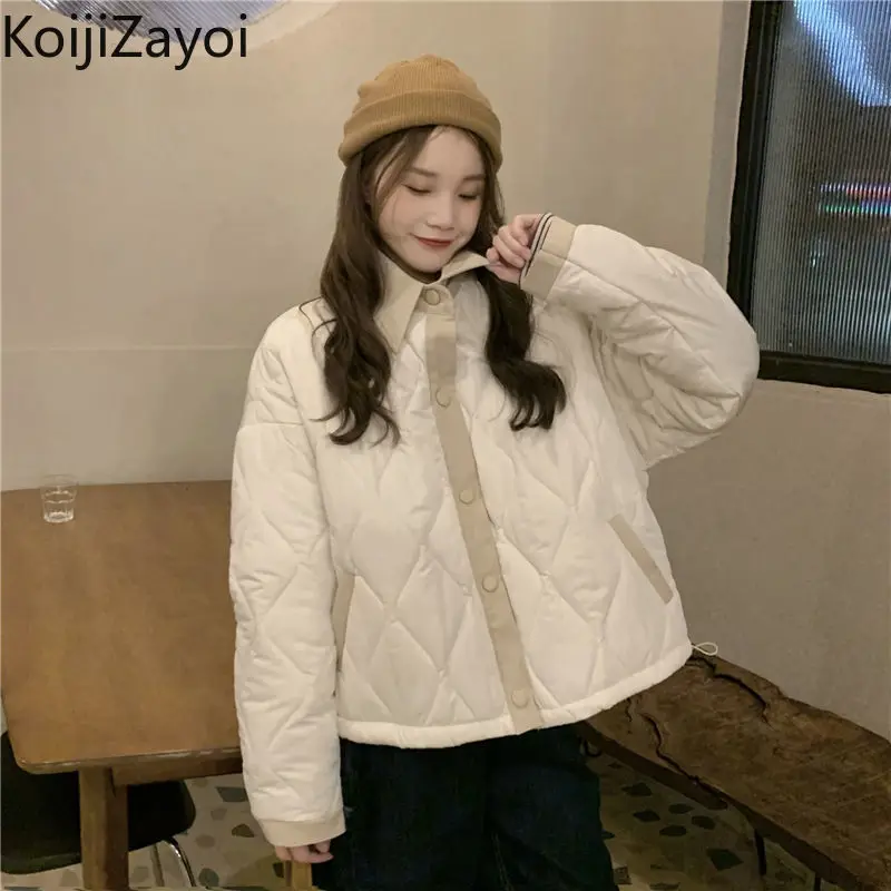 Koijizayoi New Autumn Winter Cotton Padded Coat Oversized Women Vintage Plaid Warm Parkas Casual Turn-down Collar Loose Outwear
Koijizayoi New Autumn Winter Cotton Padded Coat Oversized Women Vintage Plaid Warm Parkas Casual Turn-down Collar Loose Outwear