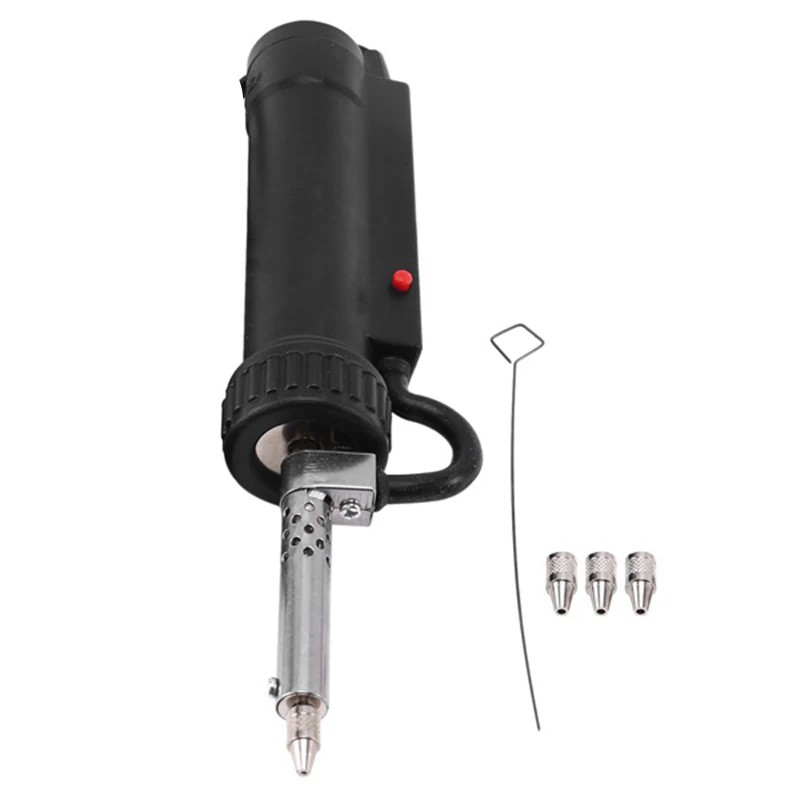 US Plug,Desoldering Machine Automatic Portable Electric Solder Tin Sucker Vacuum Soldering Remove Pump with 3 Nozzle
US Plug,Desoldering Machine Automatic Portable Electric Solder Tin Sucker Vacuum Soldering Remove Pump with 3 Nozzle