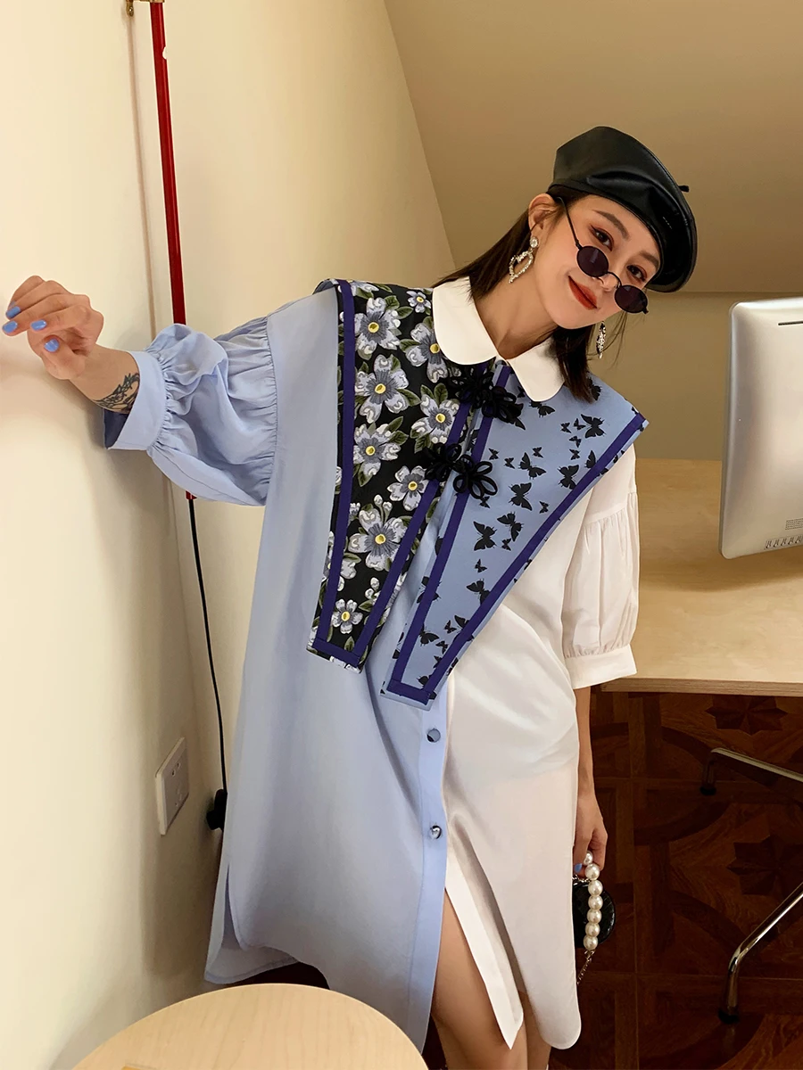 Over Knee Elegant Loose Plus Size Shirt Dress 2021 Summer Short Sleeve Embroidery Dress Female Street Wear Korean Dress
Over Knee Elegant Loose Plus Size Shirt Dress 2021 Summer Short Sleeve Embroidery Dress Female Street Wear Korean Dress
