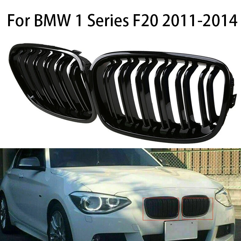 Глянцевая/матовая черная двойная решетка для переднего бампера автомобиля, решетка радиатора для BMW 1 серии F20 F21 2011-2014, замена 
Глянцевая/матовая черная двойная решетка для переднего бампера автомобиля, решетка радиатора для BMW 1 серии F20 F21 2011-2014, замена