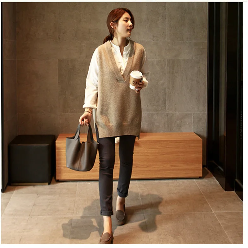 Pop V neck Girls Pullover vest sweater Autumn Winter short Knitted Women Sweaters vest Sleeveless Warm Sweater Casual oversize
Pop V neck Girls Pullover vest sweater Autumn Winter short Knitted Women Sweaters vest Sleeveless Warm Sweater Casual oversize