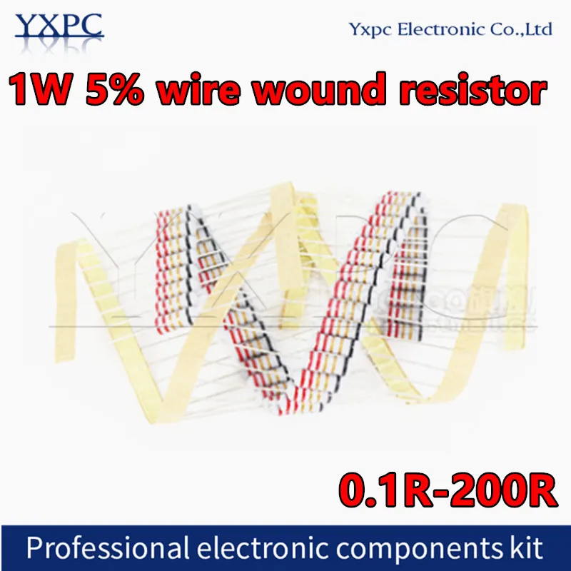 50pcs 1W 5% wire wound resistor Fuse winding resistance 0.1R 0.15R 0.33R 1R 2R 2.2R 3R 4.7R 5.1R 6.8R 10R 22R 47R 100R
50pcs 1W 5% wire wound resistor Fuse winding resistance 0.1R 0.15R 0.33R 1R 2R 2.2R 3R 4.7R 5.1R 6.8R 10R 22R 47R 100R